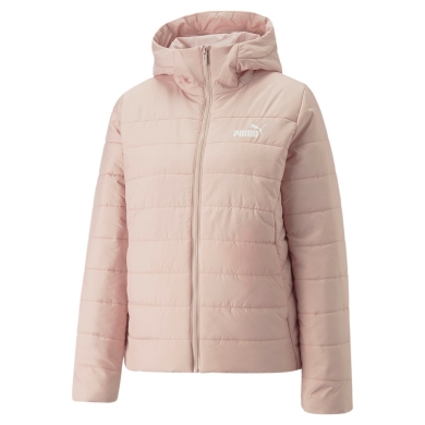 Puma quilted jacket Essential with hood (padded, warm) pink Women